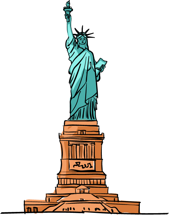 Statue Of Liberty Cartoon Clipart