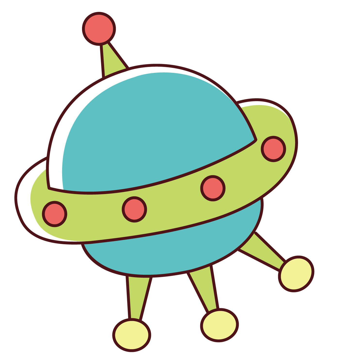 Ufo Cartoon Clipart