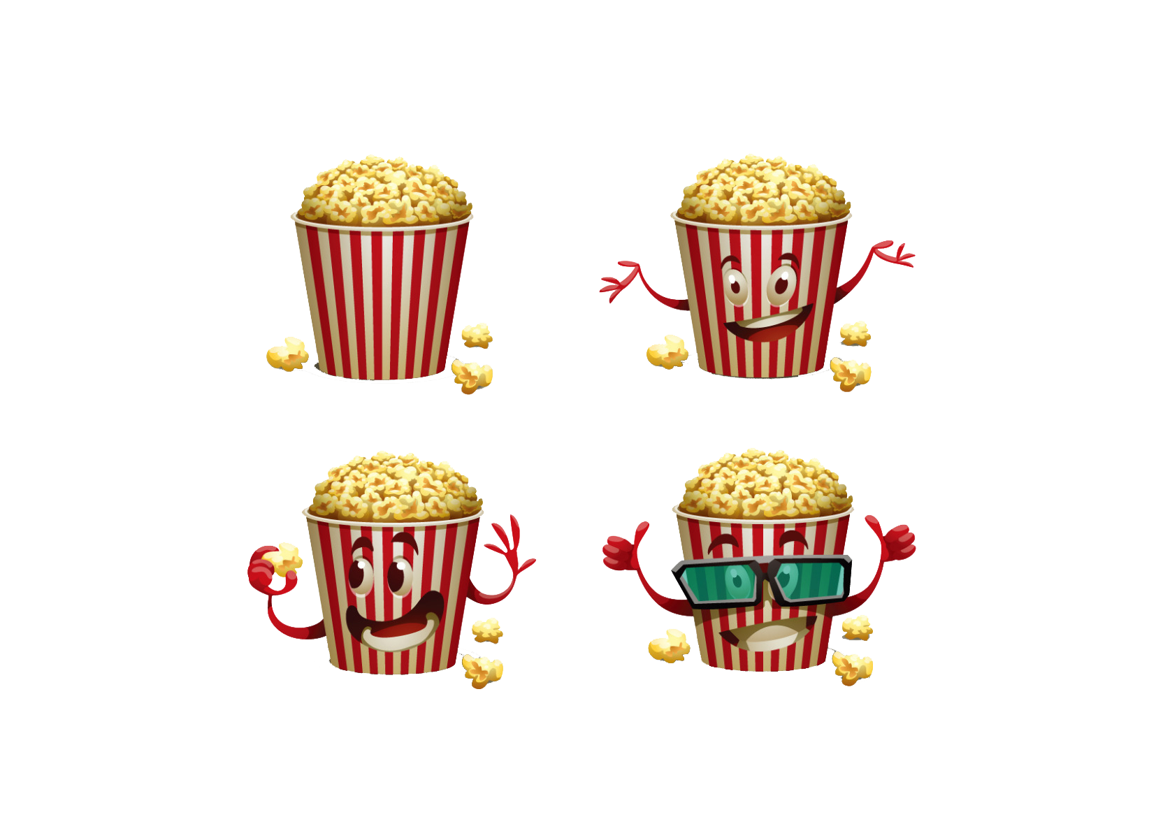 Popcorn Cartoon Clipart