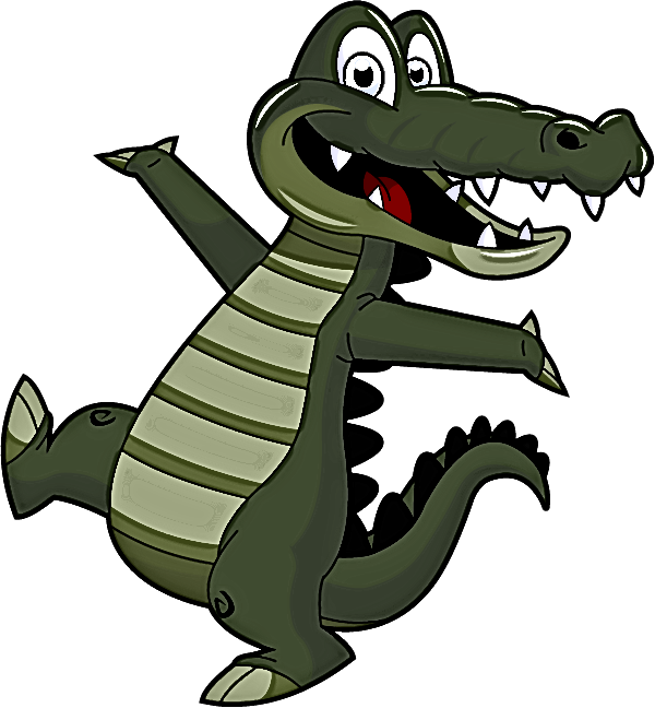 cartoon crocodile crocodilia alligator reptile Clipart