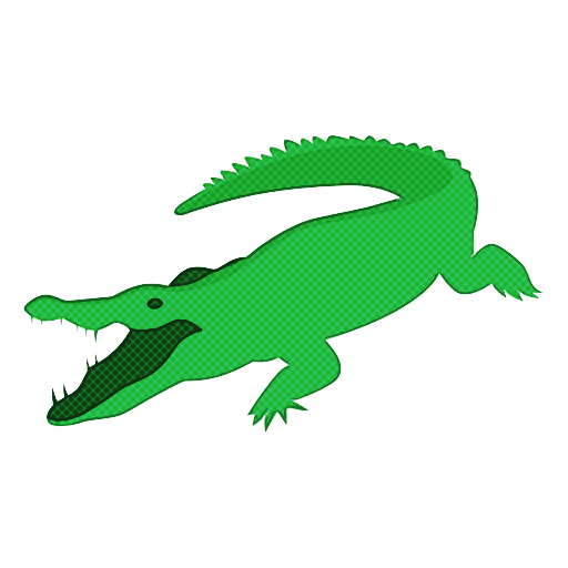 crocodilia crocodile alligator reptile green Clipart