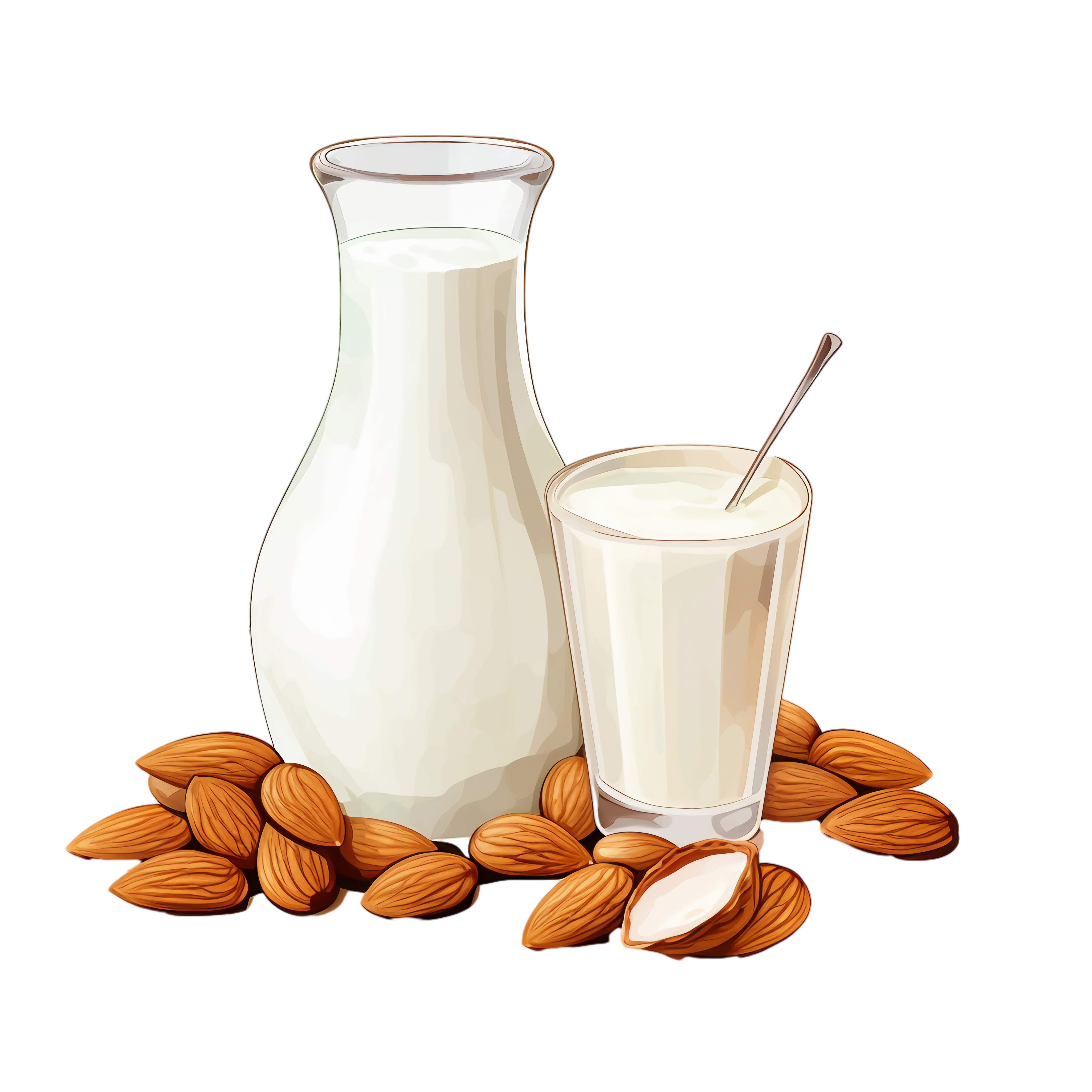 world plant milk day milk almonds glass bottle almond milk Clipart