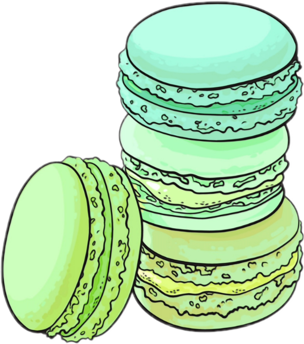 Macaroon Macaron Biscuits Drawing Cake Clipart