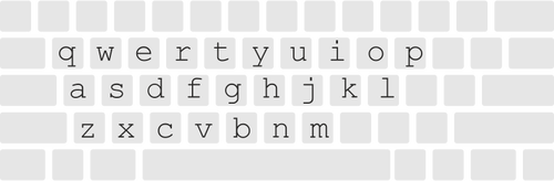 Of Typed Qwerty Keyboard Clipart