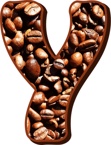 Coffee Beans Typography Y Clipart