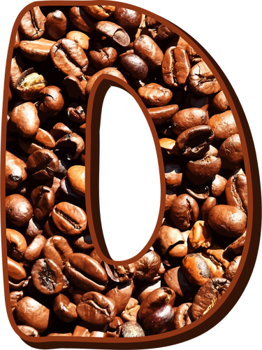 Coffee Beans Typography D Clipart