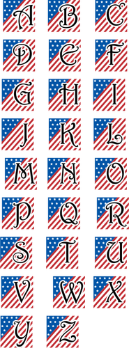 Patriotic Alphabet Clipart