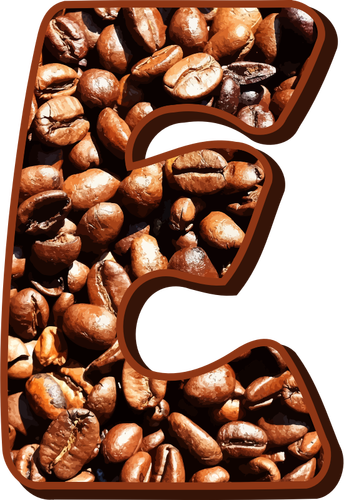 Coffee Beans Typography E Clipart