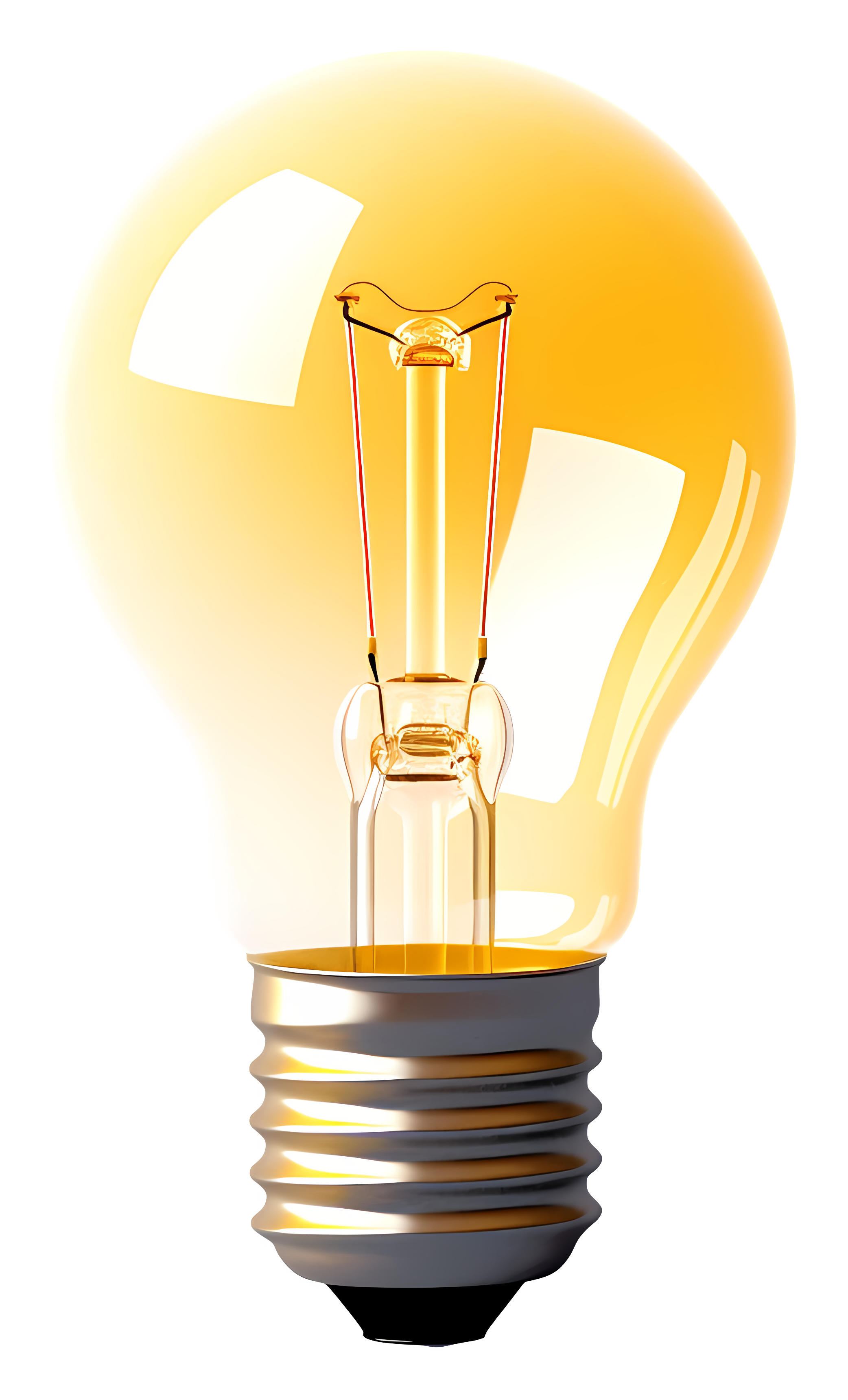 Metal light bulb for room illumination Clipart