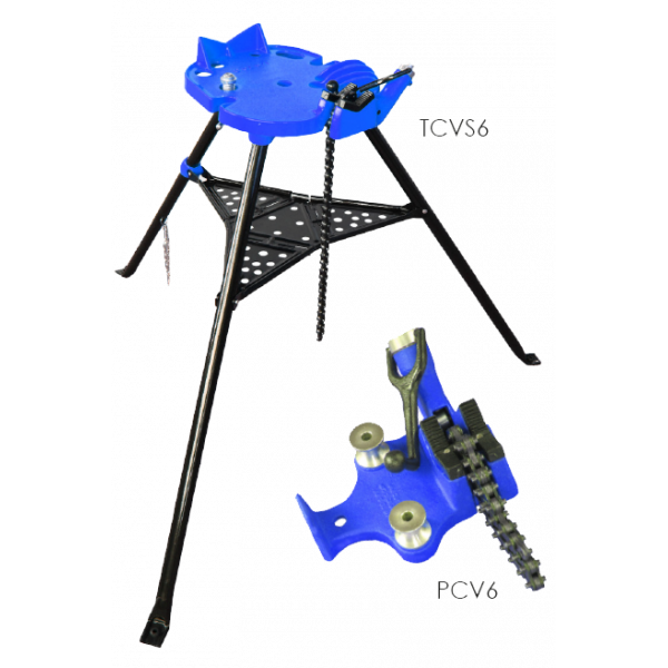 Ridgid Portable Chain Vise Blue Clipart