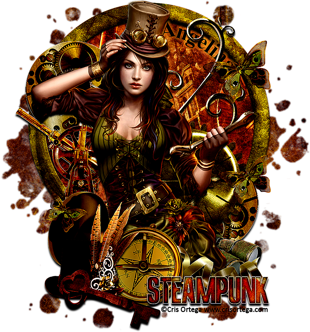 Steampunk Album Cover Clipart
