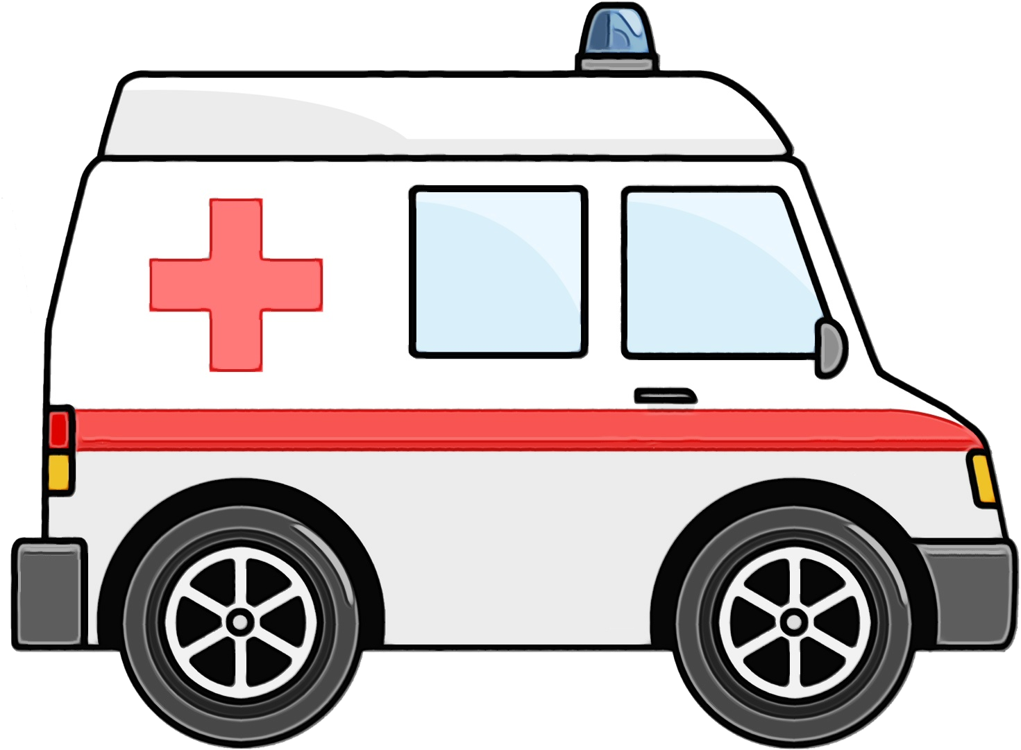 ambulance cartoon nontransporting ems vehicle emergency medical services paramedic Clipart