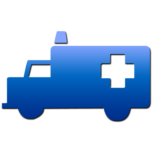 Image Of Ambulance 6 Blue Gradient Symbol Clipart