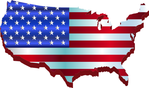 3D America'S Map Clipart