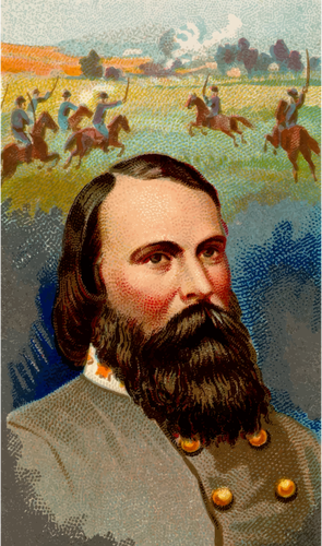 Portrait Of American General Clipart