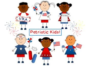 Patriotic Kids By Busy Bee Constitution Day Clipart