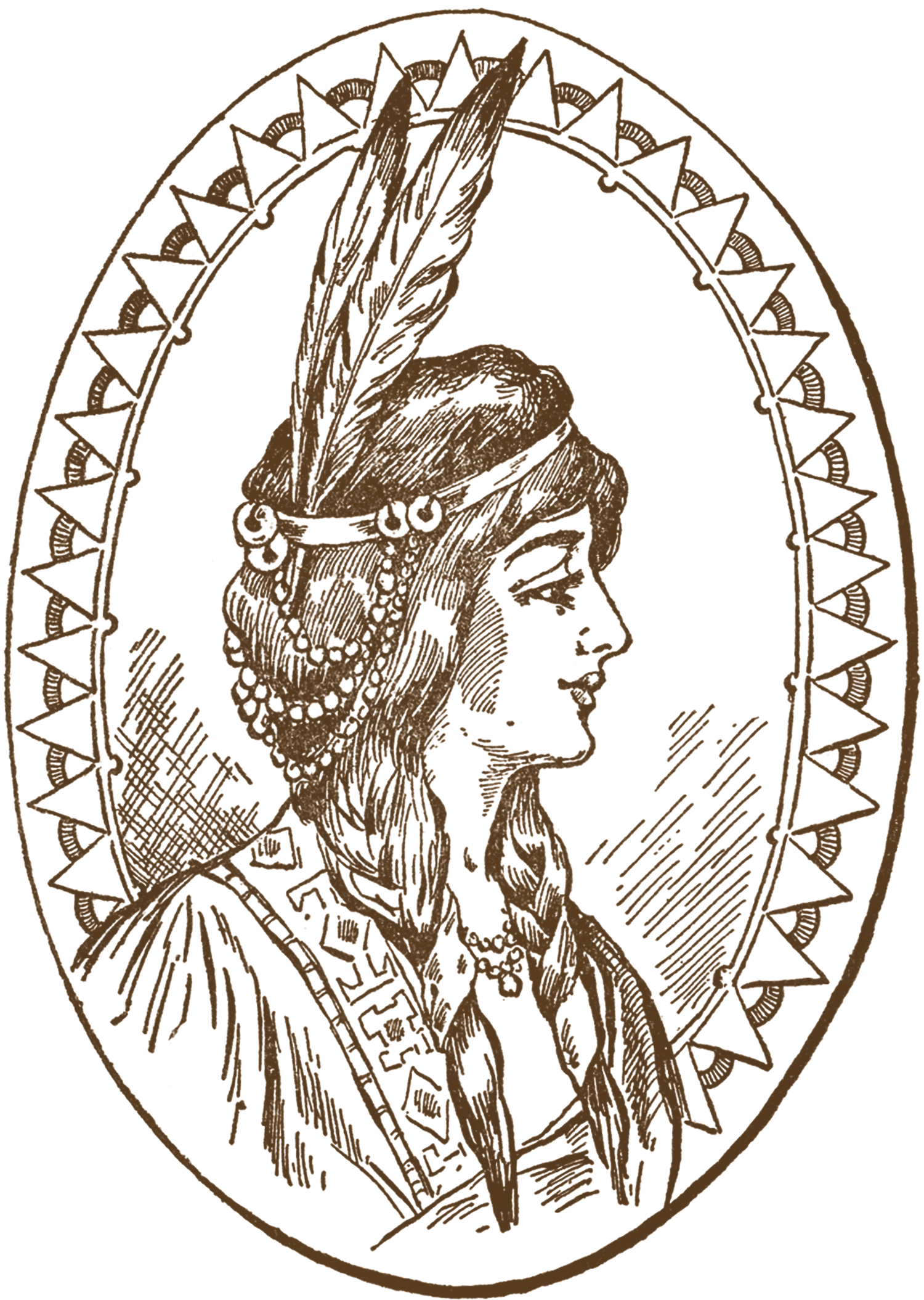 Native American Woman The Graphics Fairy Clipart