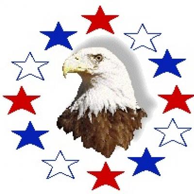 Eagle And Stars Patriotic Tip Junkie Clipart