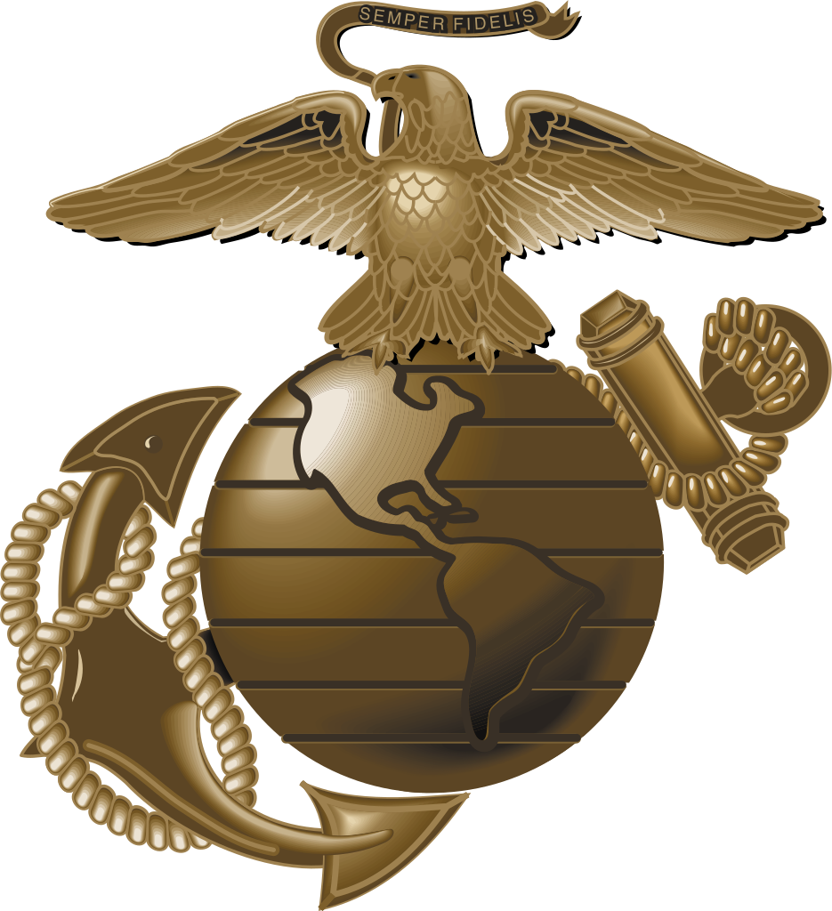 Insignia And United Eagle, Corps Globe, Armed Clipart