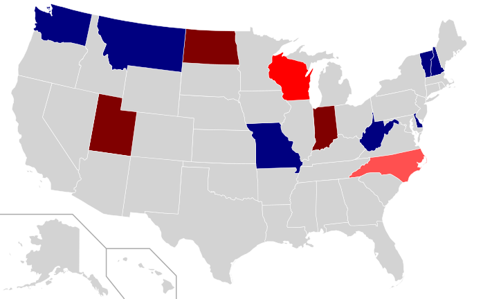 United Senate Elections, States 2018 2014 2016 Clipart