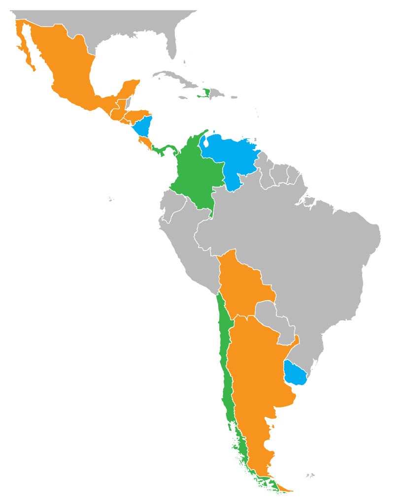 Latin Central Region Caribbean America Venezuela South Clipart