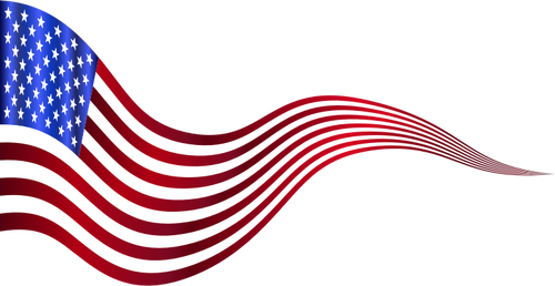 Wavy Usa Flag Banner Clip Art Clipart
