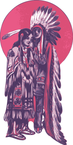 Native American Couple Clipart
