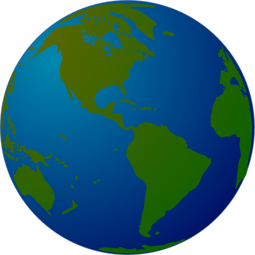 Globe Facing North And South America Clipart