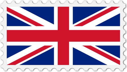 United Kingdom Flag Stamp Clipart
