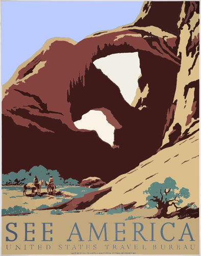 See America Travel Poster Clipart