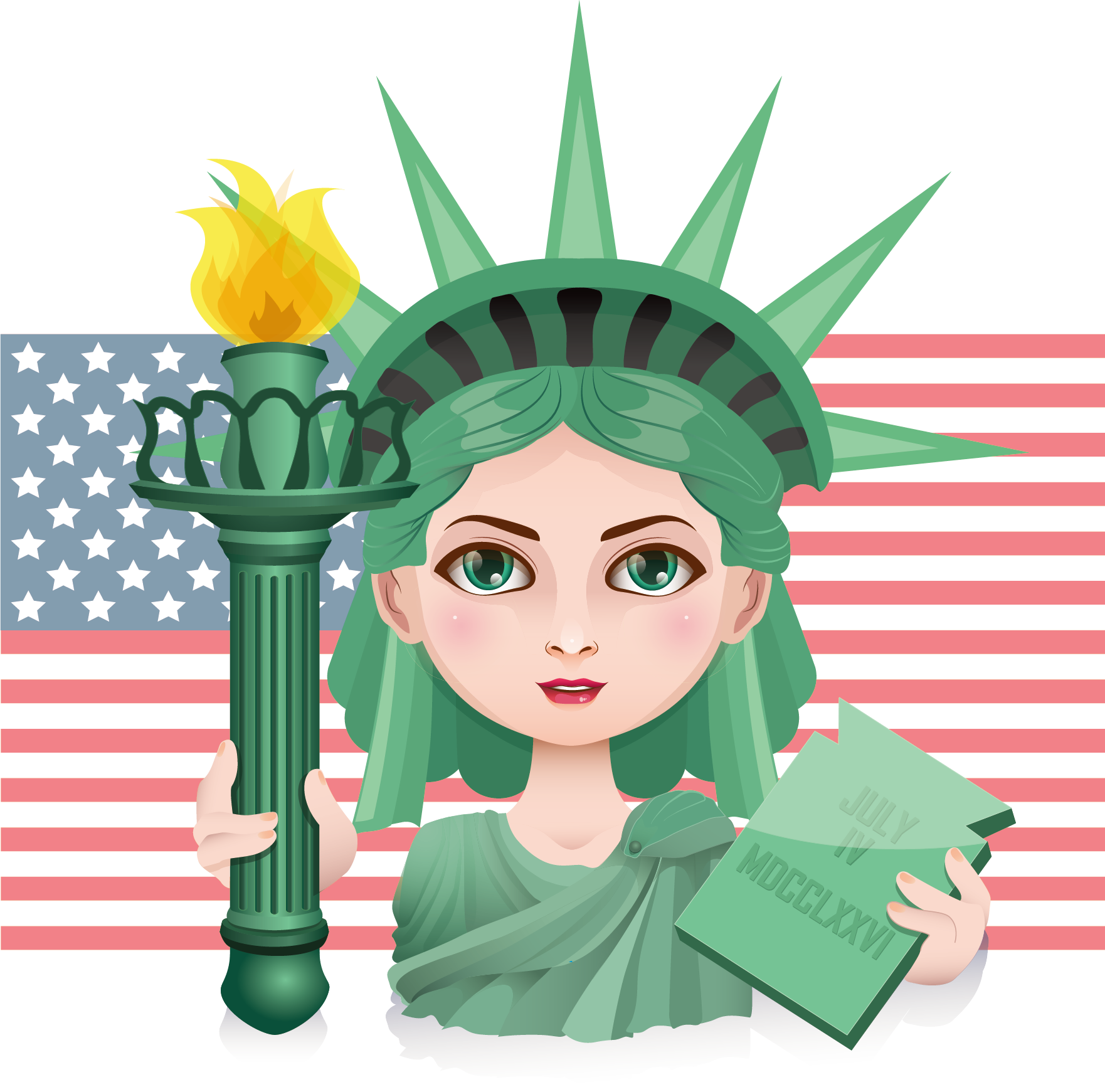 Statue Of Liberty Cartoon Clipart