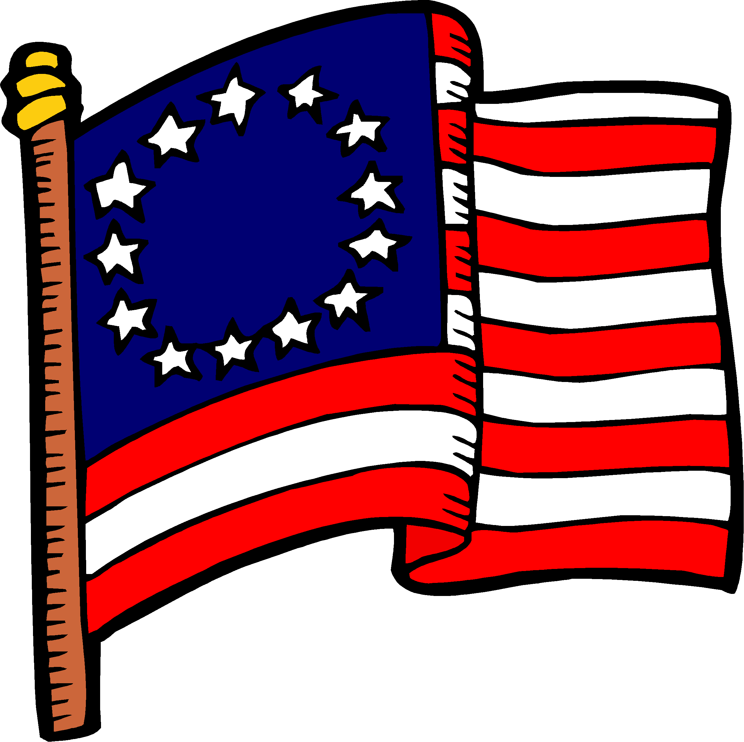 American Flag Background Clipart