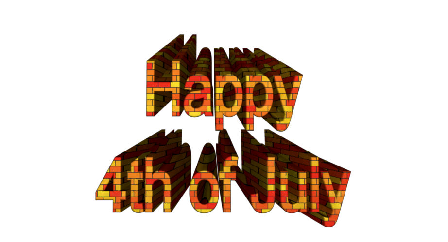 Happy Independence Day Text Clipart