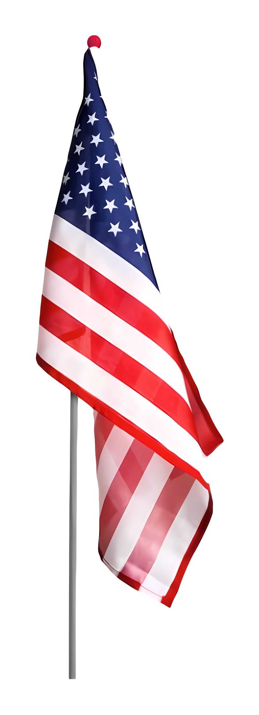 American flag waving in sunlight against black background Clipart