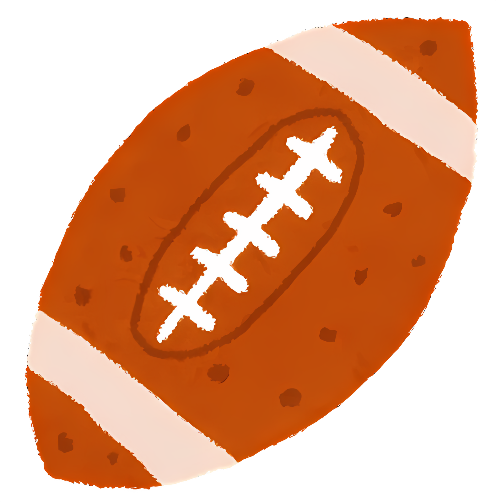 Leather football with white stripe on black background Clipart