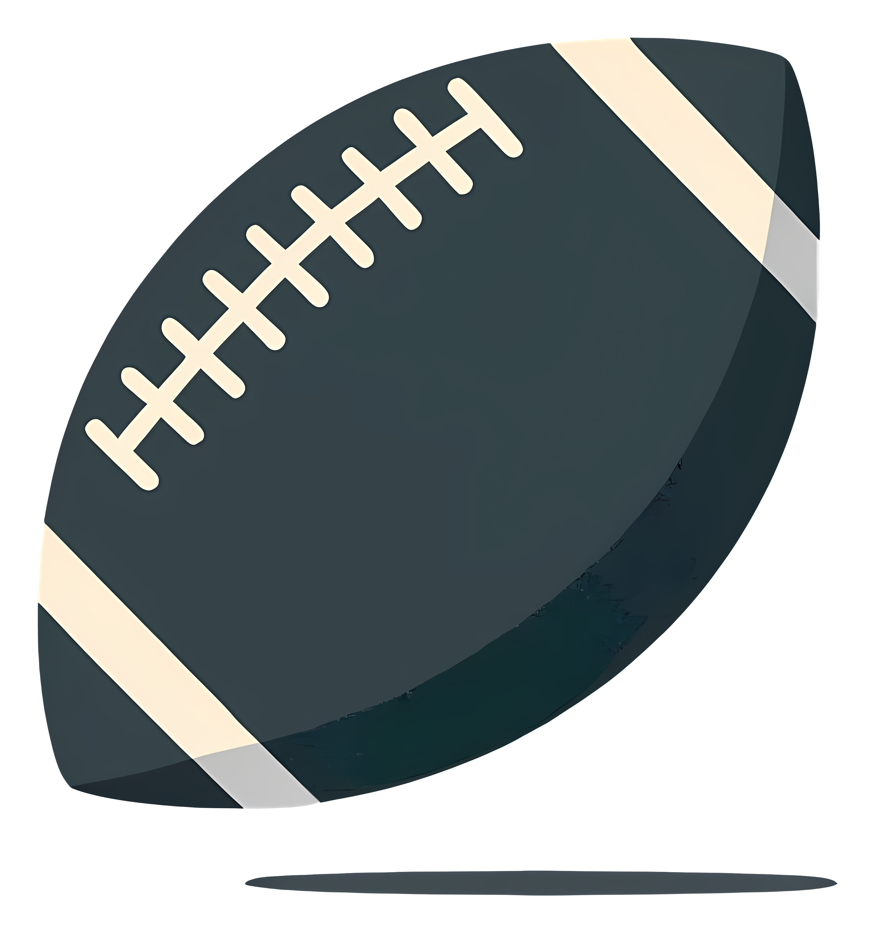 Black and white image of American football Clipart