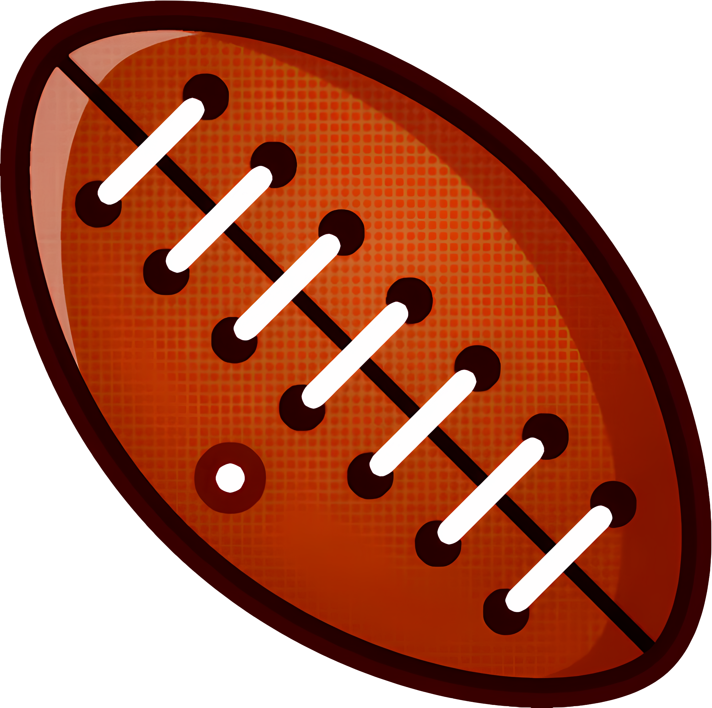 Brown leather football with white laces Clipart