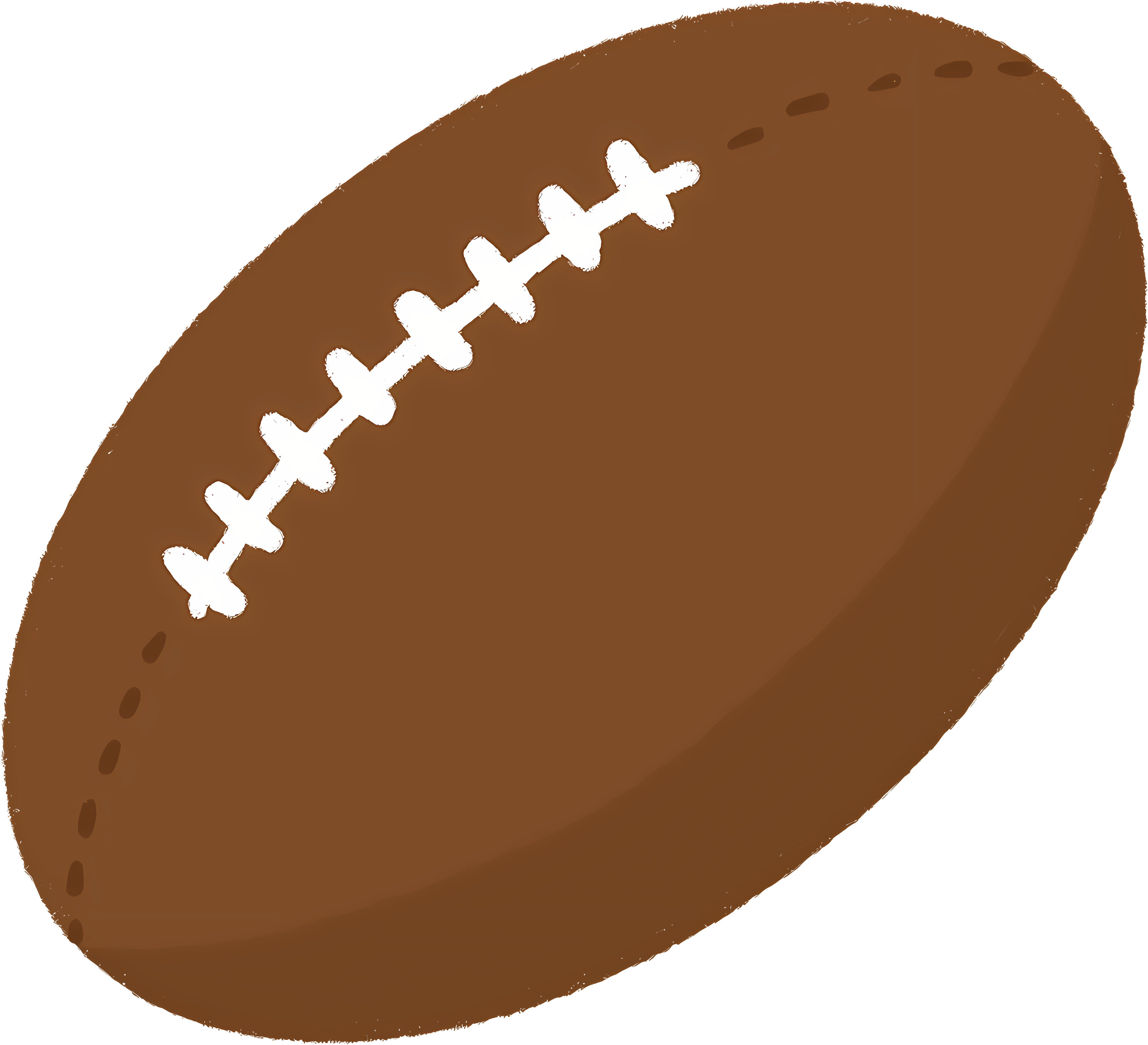 Brown American football with blue N logo Clipart