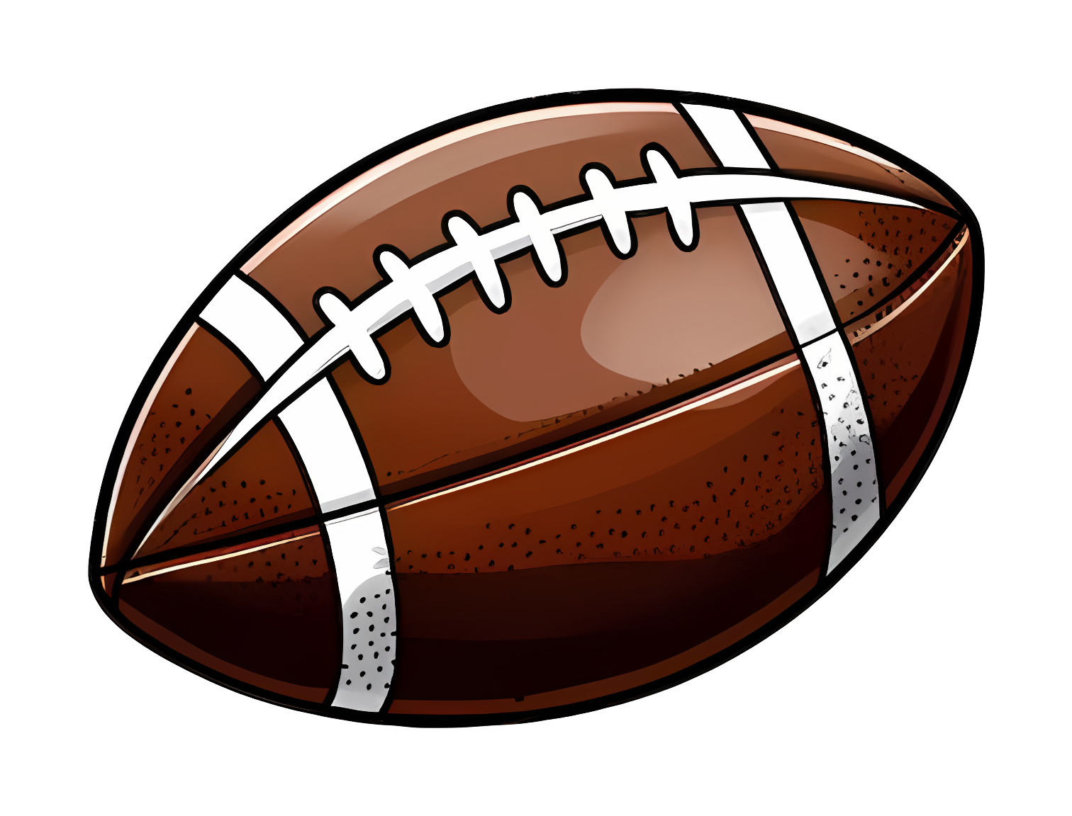 Close-up view of brown and white football Clipart