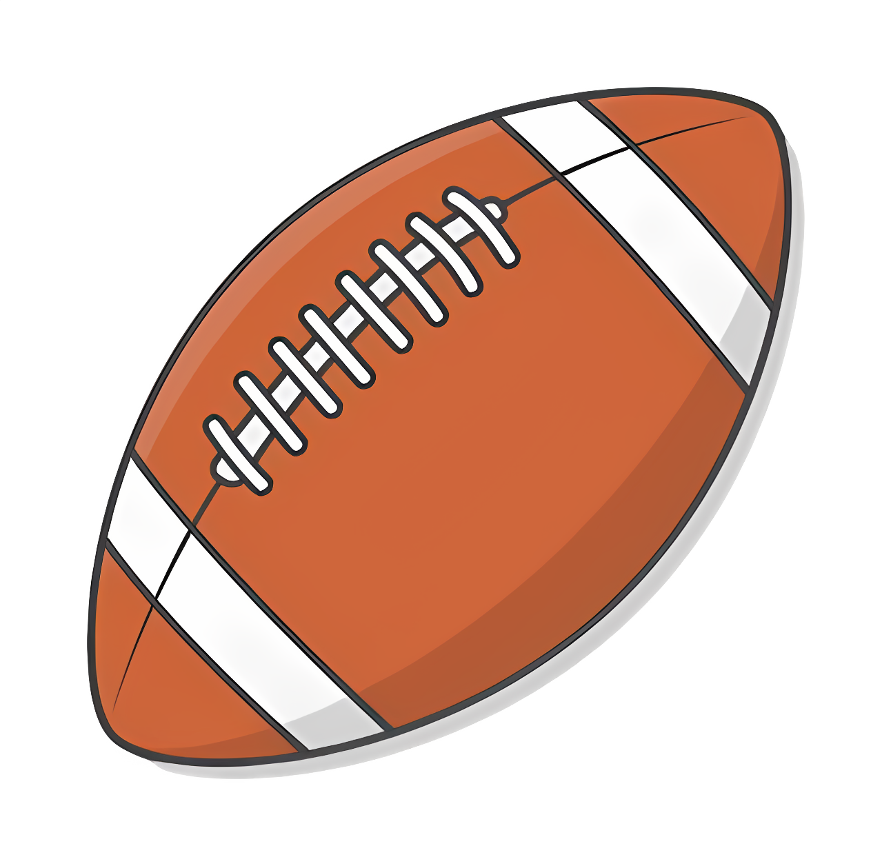 Cartoon image of American football for decoration Clipart