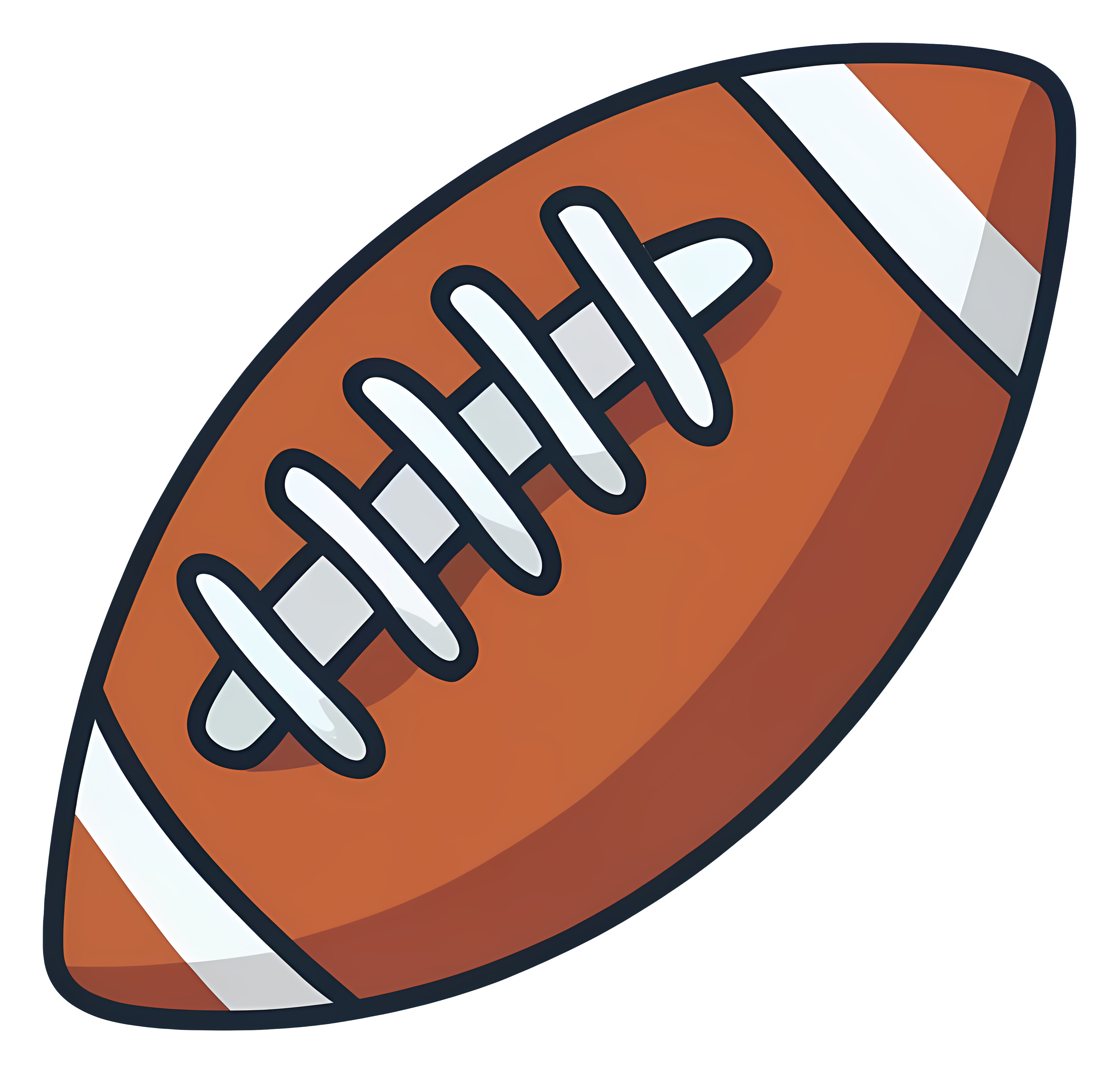 Cartoon depiction of an American football ball Clipart