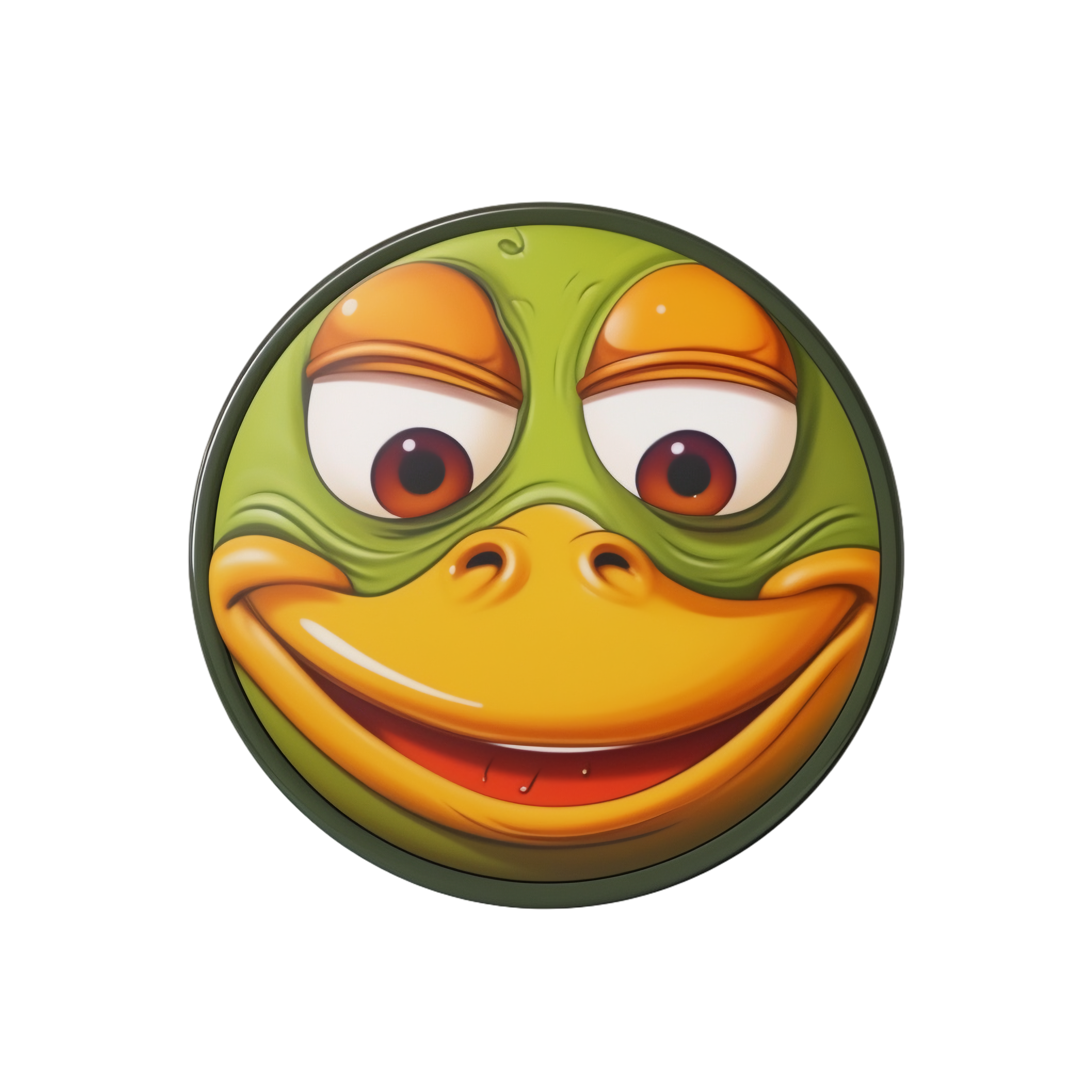 frog smiling frog cartoon frog cute frog green frog Clipart