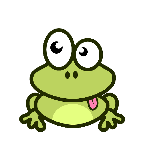 green frog true frog toad cartoon Clipart