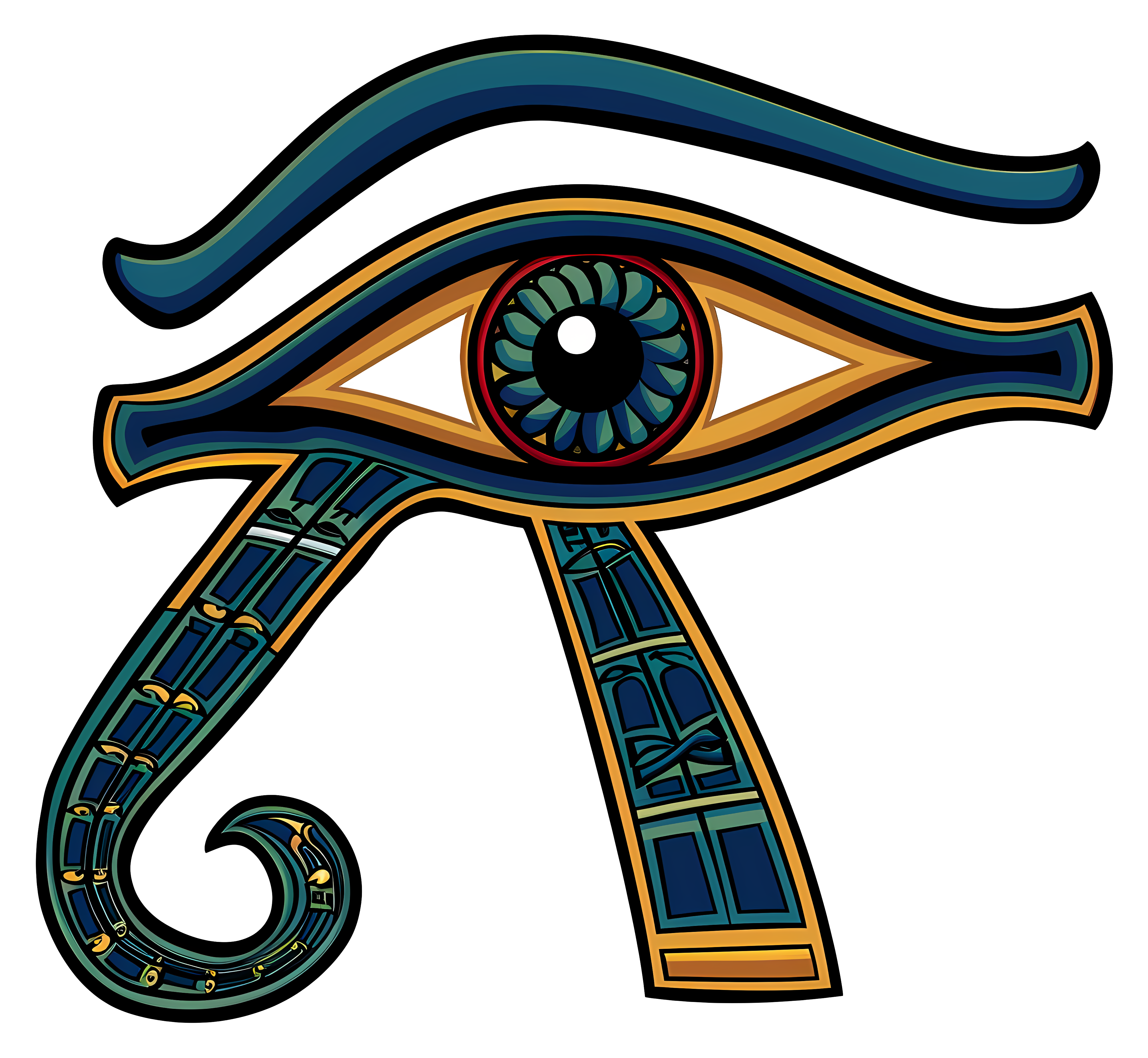 Eye of Horus symbolizes protection and wisdom Clipart