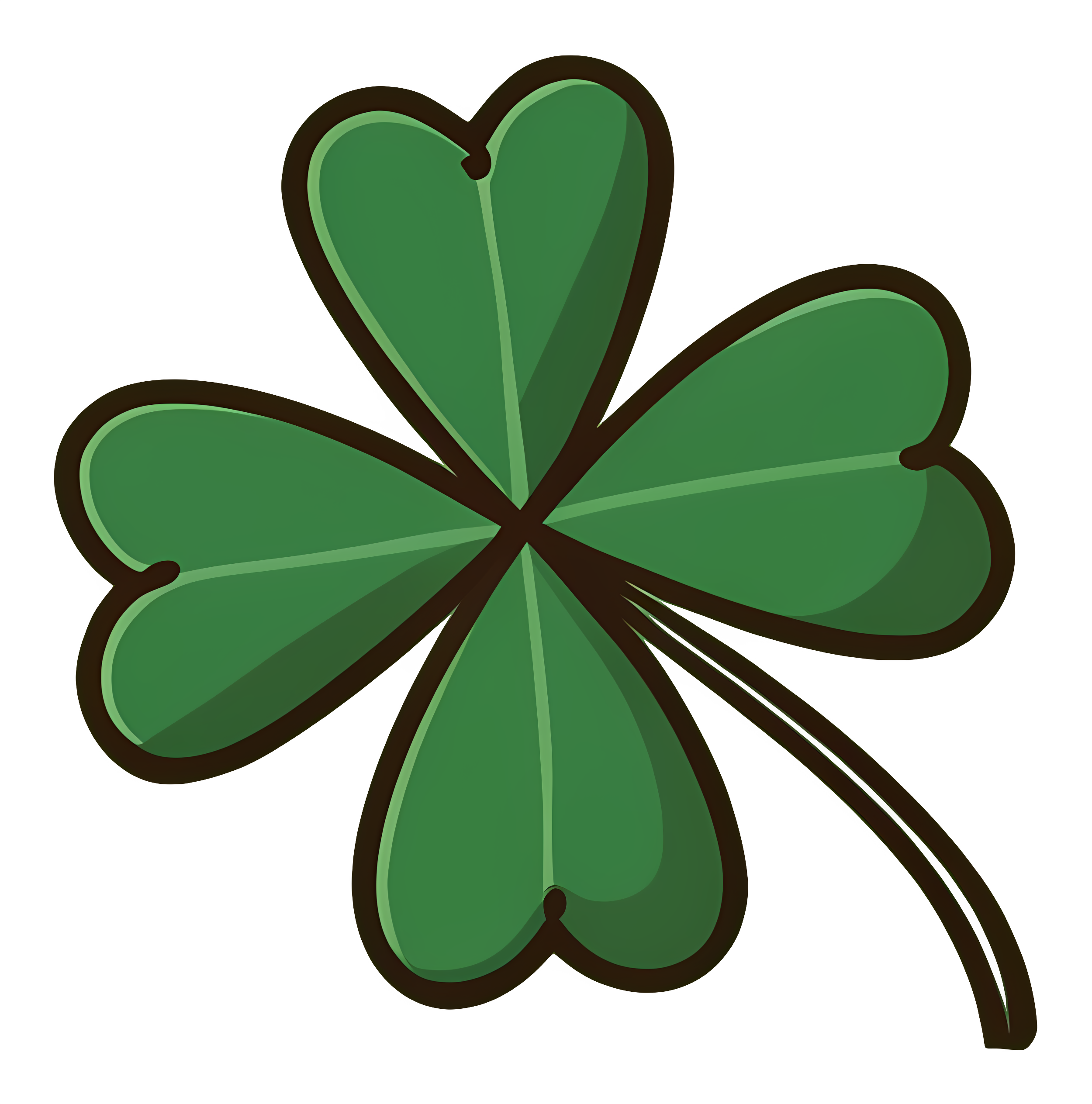 Clover image symbolizes prosperity and good luck Clipart