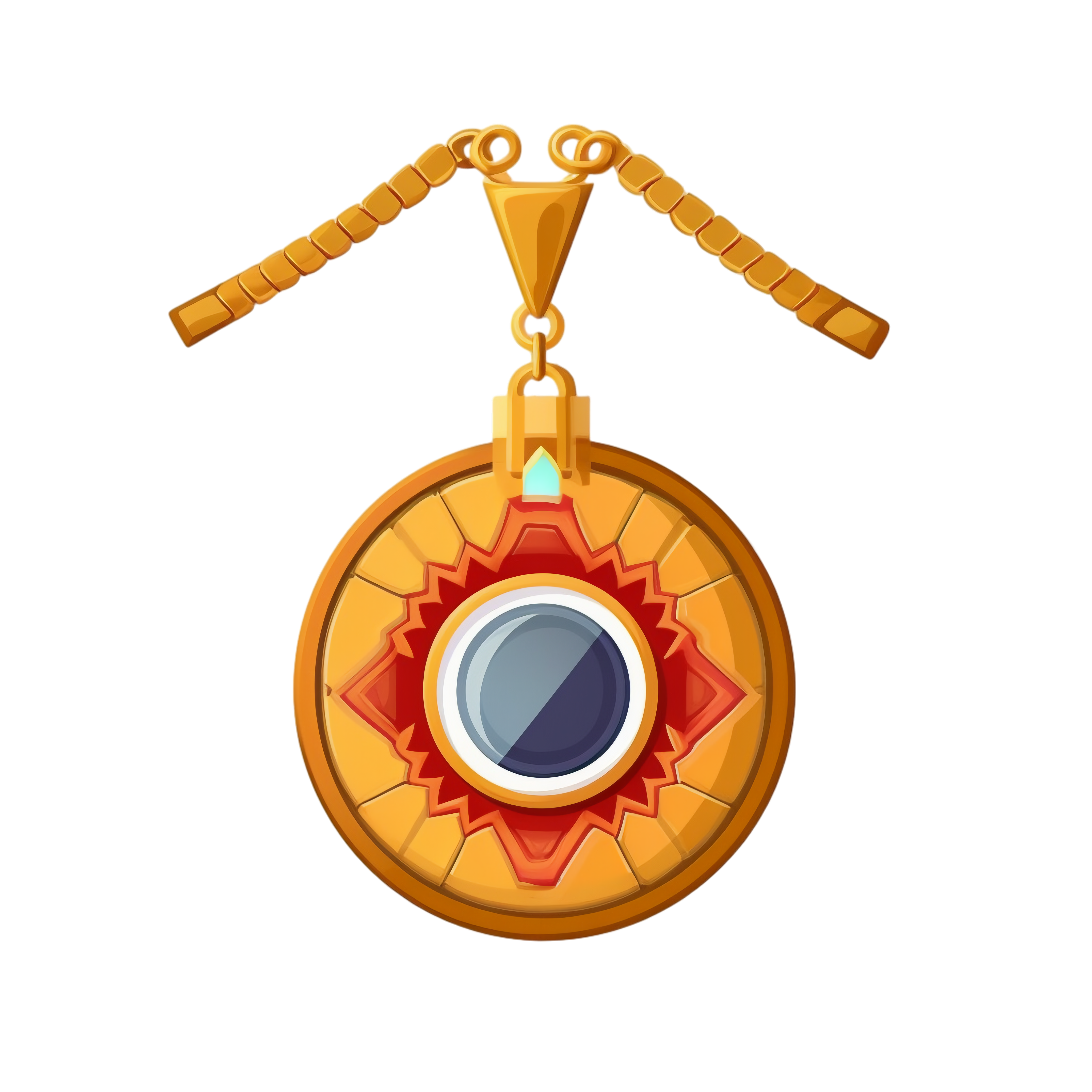 nazar amulet gold medallion pendant ornament Clipart