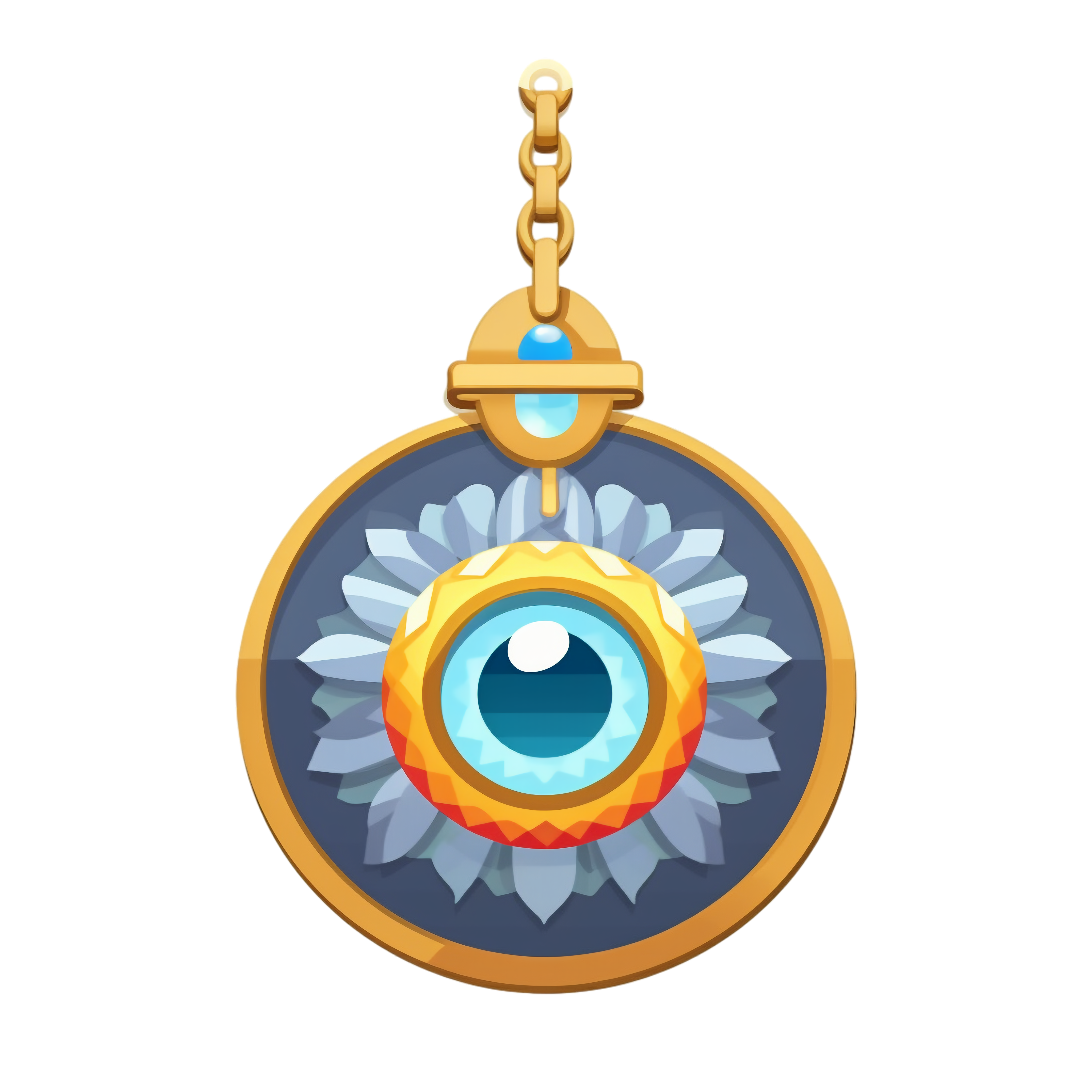 nazar amulet sun moon celestial glowing Clipart