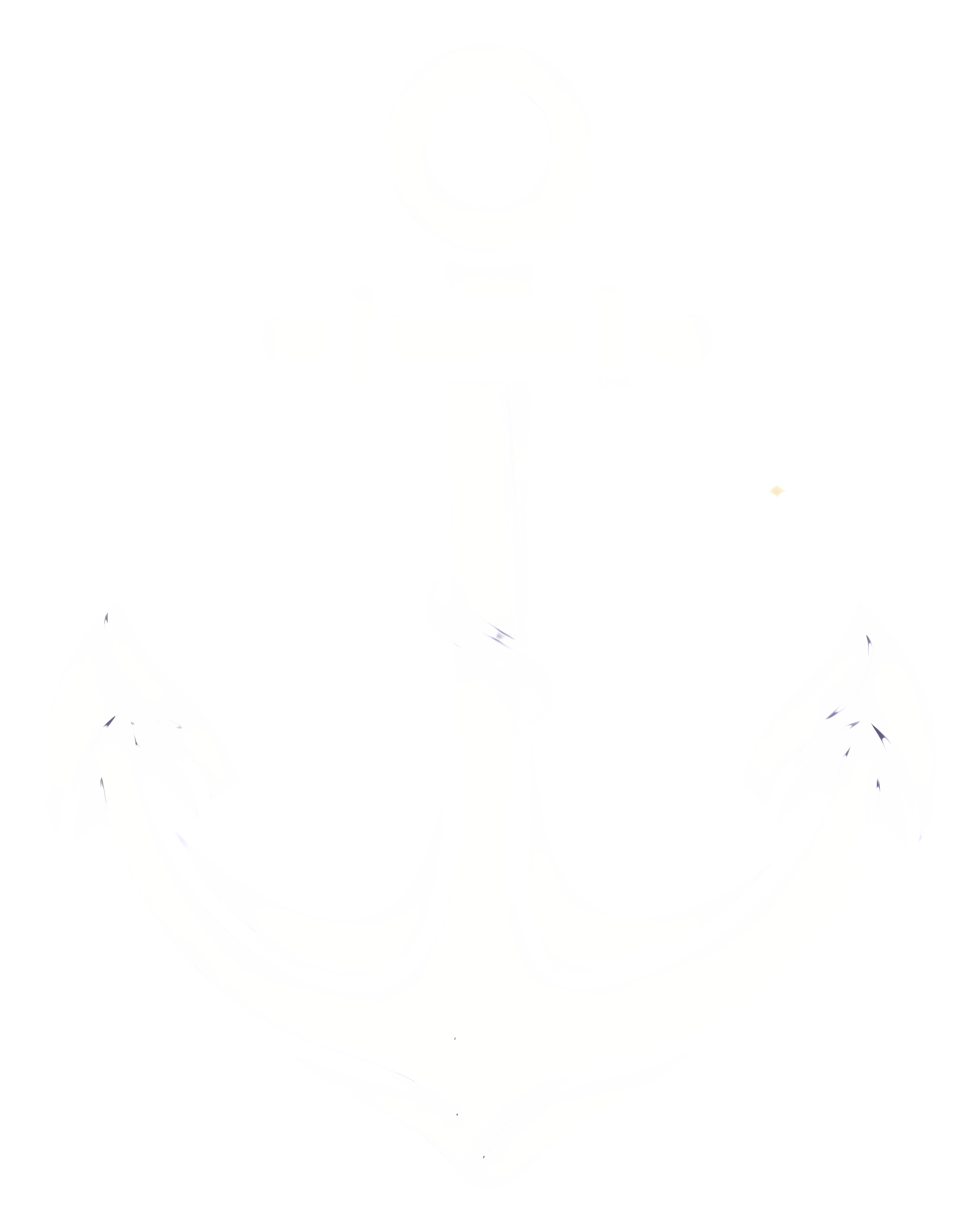 Black and white sketch of anchor floating Clipart