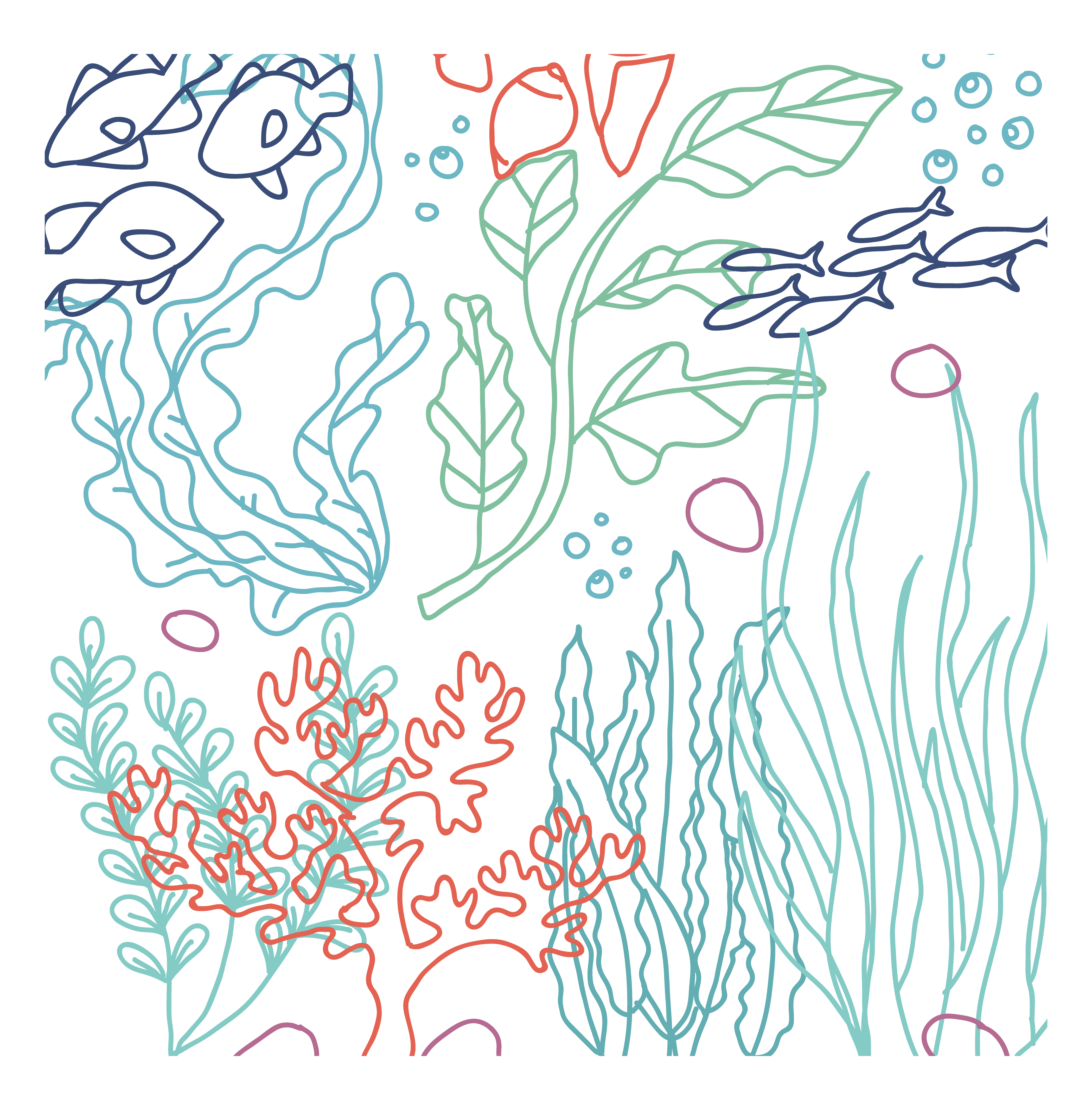 Flower Line Art Clipart