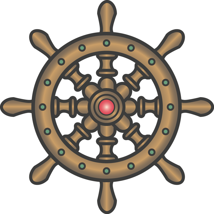 Ship Steering Wheel Background Clipart